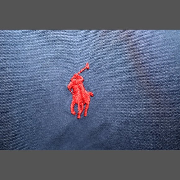 Polo Ralph Lauren Navy Oxford Polo Size M - Picture 4 of 4